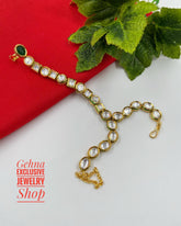 Kundan Adjustable Hath Fool Bracelets